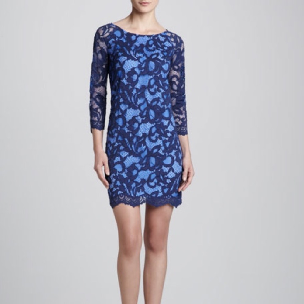 Lilly Pulitzer Blue Lace Dress 6!